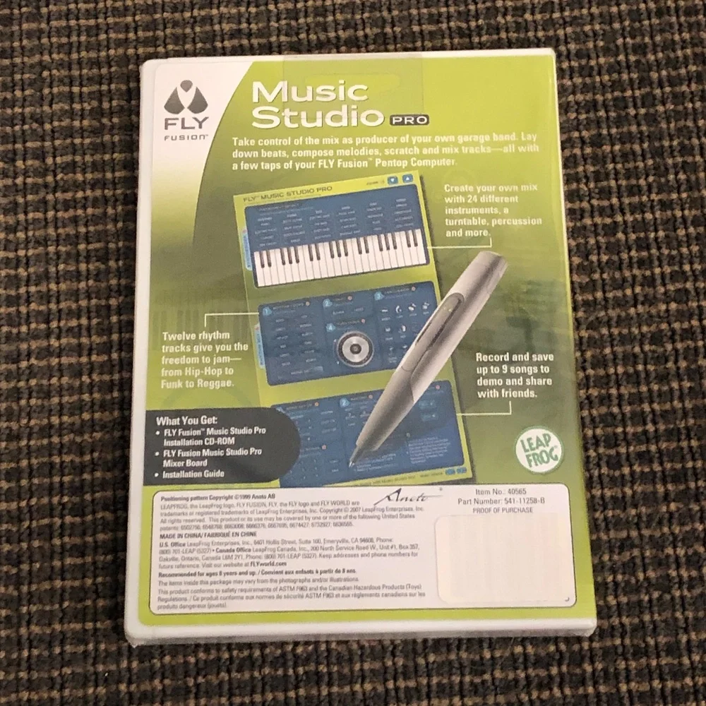 FLY FUSION PENTOP COMPUTER & MUSIC STUDIO CD - NEW IN BOX